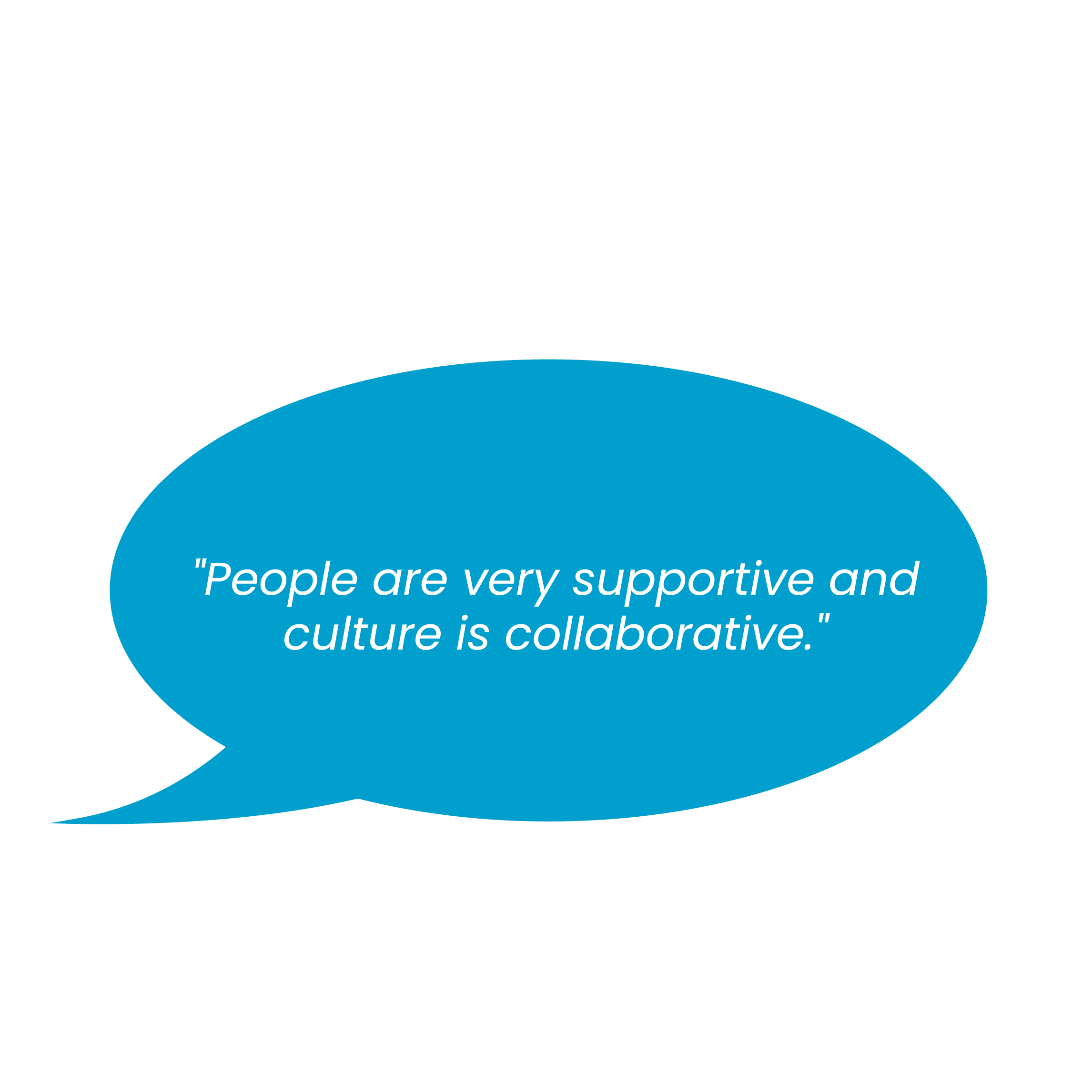 "People are very supportive and culture is collaborative. "